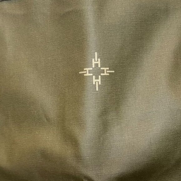 India Hicks Army Olive Green Large Canvas Tote Bag Double Strap Handles NWOT - Picture 10 of 10